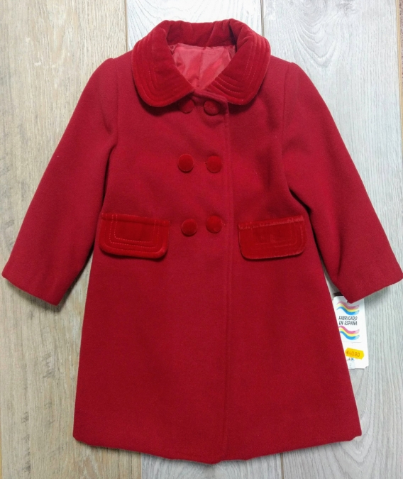 Abrigo de niña de vestir rojo