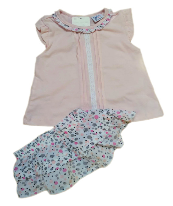 Conjunto de niña bebé verano tirantes falda flores 18171263