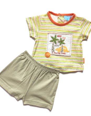 Conjunto de niño m/c bebé verano kaki