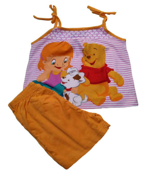 Pijama de niña tirantes naranja Winnie the Pooh 7933