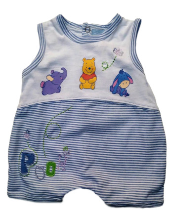 Pelele de niño bebé s/m corto rayas Winnie the Pooh 98870