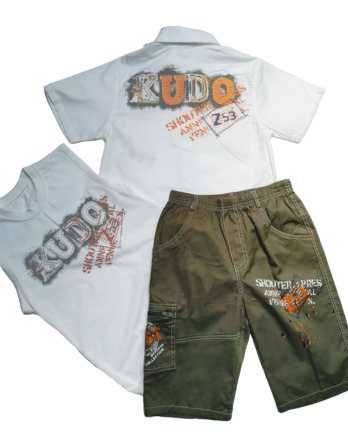 Conjunto de niño verano camisa+camiseta pantalón pirata BC863