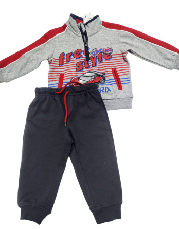 Chandal de bebé niño de algodón gris