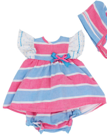 Jesusito de niña rayas rosa y azul
