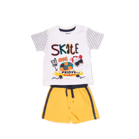 Conjunto de niño verano amarillo con pantalón corto