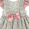 Vestido de niña de florecitas verdes